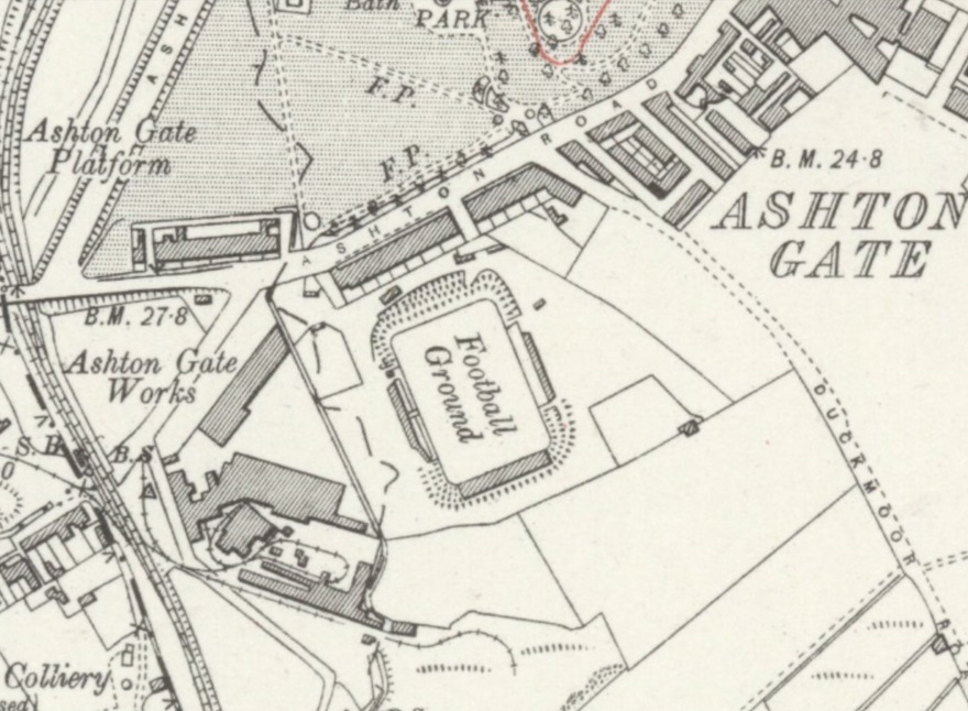 Bristol - Bedminster Athletic Ground : Map credit National Library of Scotland